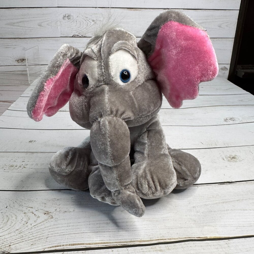 Gray Elephant Plush Ideal Toys Horton Style Pink Ears Dr. Seuss Lookalike‎ 2009